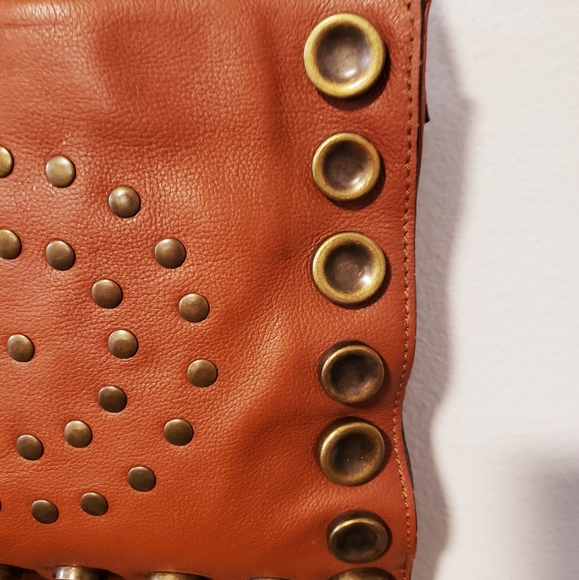 HYPE-Studded Fringe Leather Vintage Handbag - Picture 2 of 6